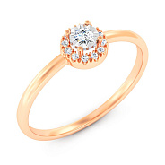 Кольцо из красного и белого золота с бриллиантами (арт. К011684005)