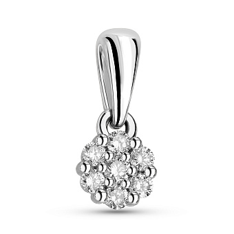 Фото Подвес из белого золота с бриллиантами (арт. П011017005б)