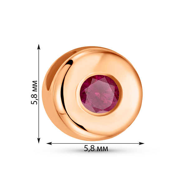 Золотой подвес с рубином (арт. 3103543201р) – изображение 2
