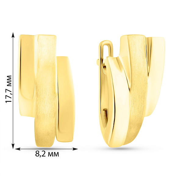 Сережки з жовтого золота (арт. 108643жм) – зображення 4