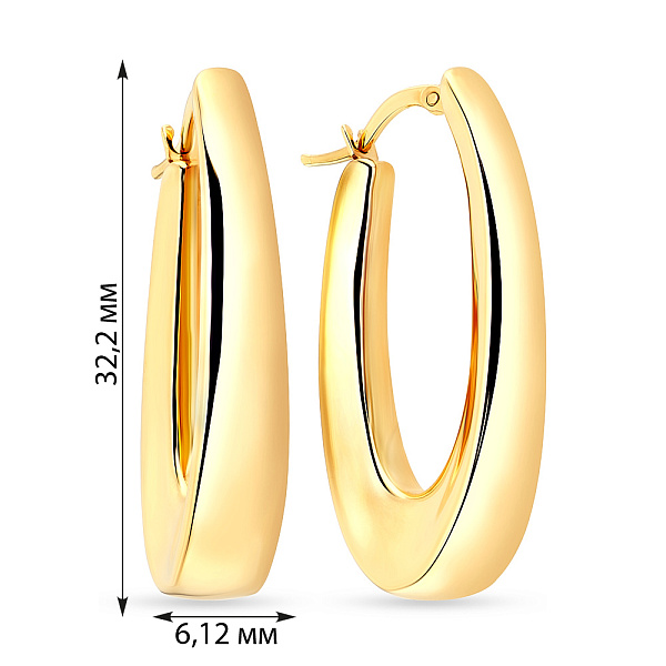 Золотые серьги Francelli (арт. е108242/30ж) – изображение 2