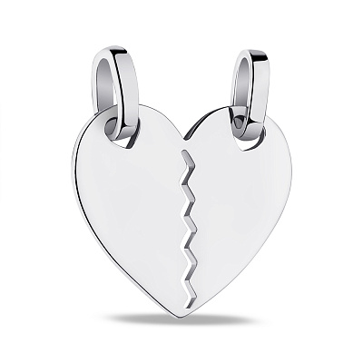 Срібний підвіс Серце для двох Trendy Style (арт. 7503/4019)