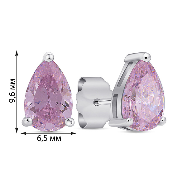 Серьги-пусеты из серебра с альпинитами (арт. 7518/7168ар) – изображение 2