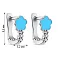 Серебряные детские серьги с эмалью и фианитами (арт. 7502/2716ег) – изображение 2