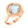 Золота каблучка з топазом (арт. 140617Пг) – зображення 1