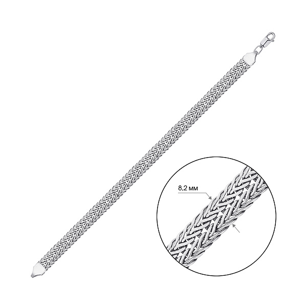 Серебряный браслет плетения Спига (арт. 7909/8016.20) – изображение 2