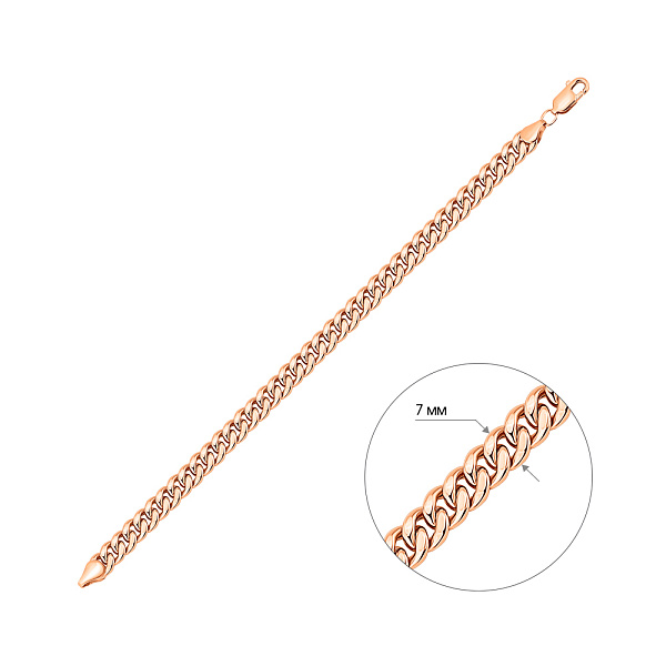 Браслет из красного золота без камней (арт. 311012д) – изображение 2