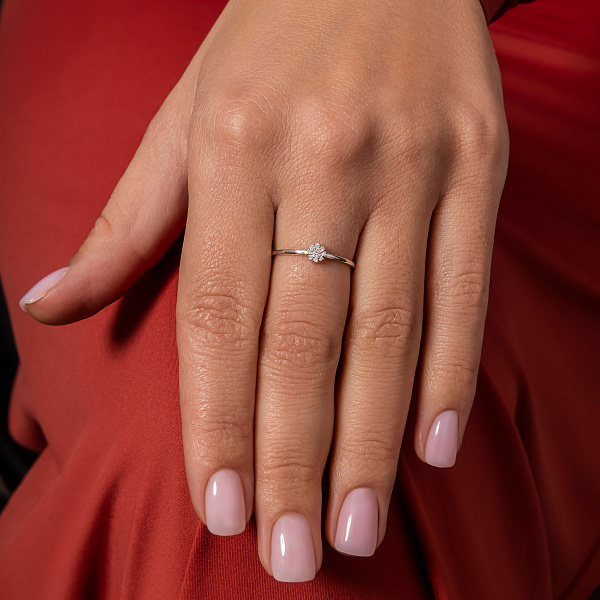 Золота каблучка з діамантами (арт. К011879005б) – зображення 6