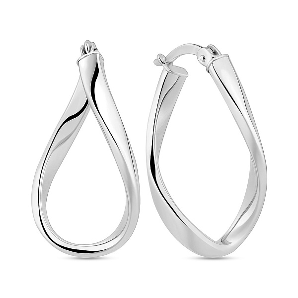 Золотые серьги без камней (арт. 106271/25б) – изображение 1