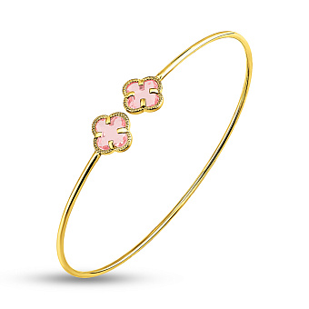 Фото Браслет из желтого золота с розовыми фианитами (арт. 3261234жр)