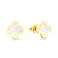 Золотые серьги пусеты Клевер (арт. 111212жеп) – изображение 1