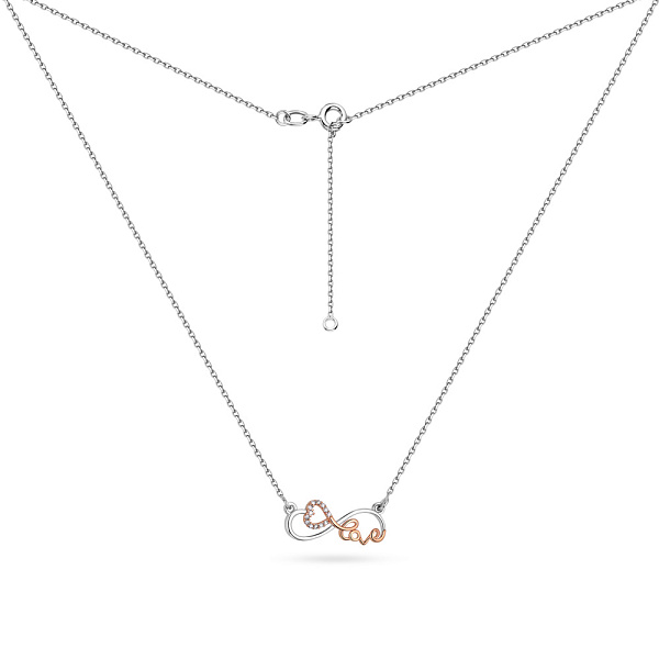 Колье из белого и красного золота с бриллиантами (арт. Ц011433бк) – изображение 2