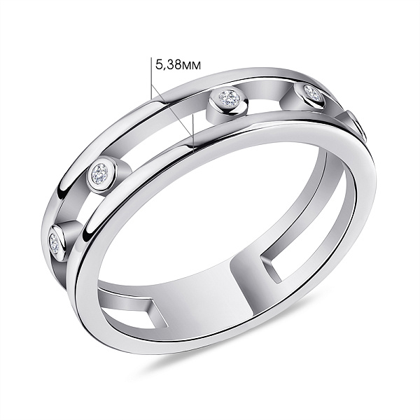 Кольцо серебряное с фианитами (арт. 7501/5441) – изображение 2