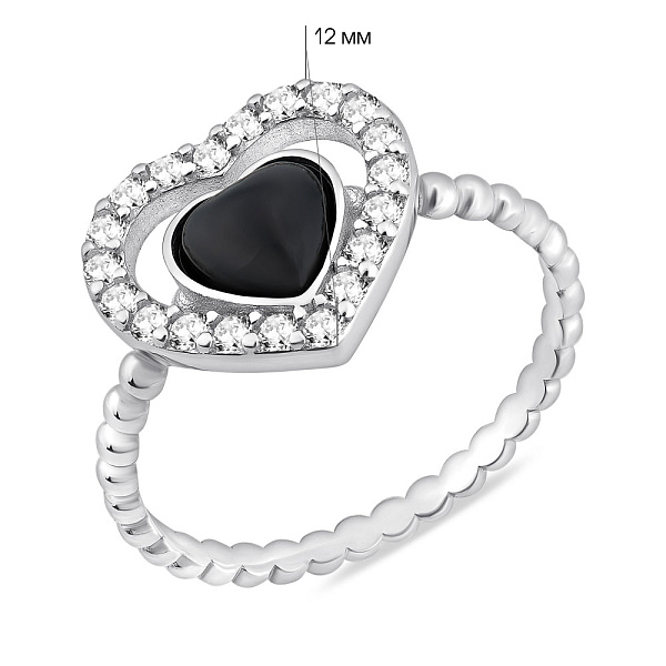 Серебряное кольцо с ониксом (арт. 7501/2328о) – изображение 5