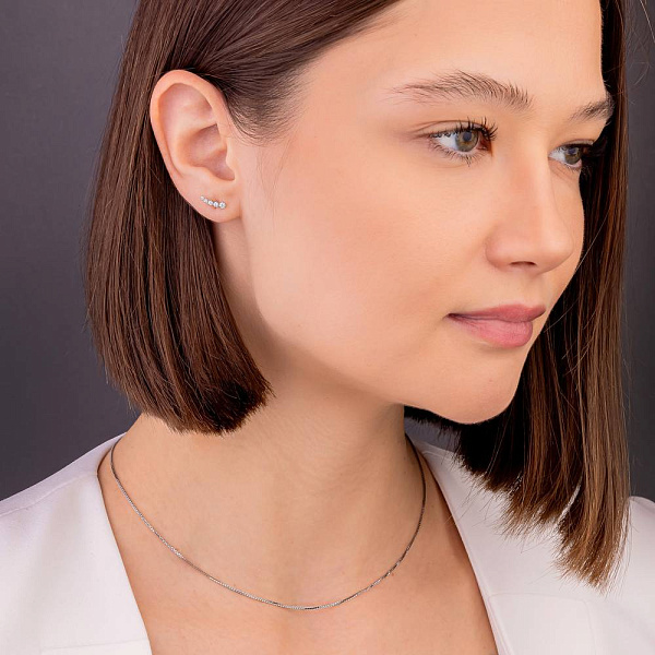 Серьги-пусеты из золота с бриллиантами (арт. Т011255020б) – изображение 5