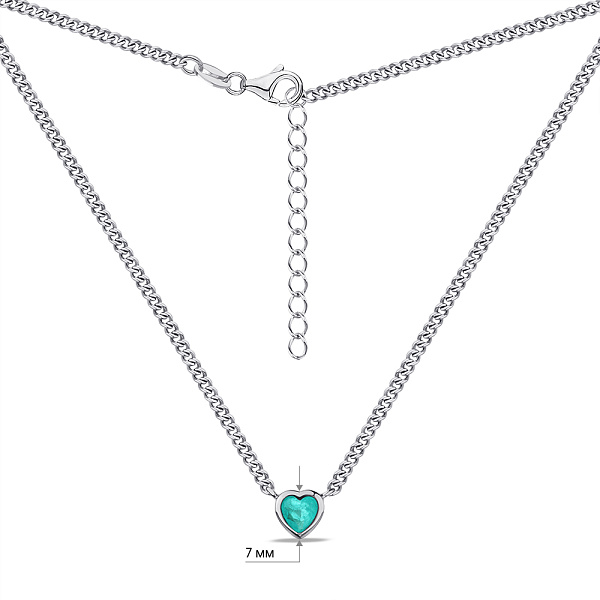 Срібне кольє з альпінітом (арт. 7507/2109аз) – зображення 3