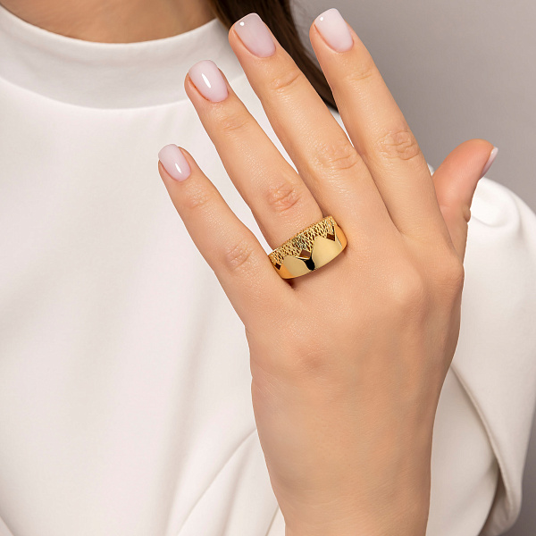 Каблучка з жовтого золота  Francelli (арт. е156649ж) – зображення 2