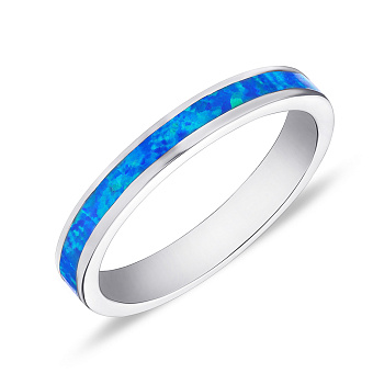 Фото Срібна каблучка з опалом (арт. 7501/4668Пос)