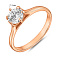 Серебряное кольцо с крупным фианитом (арт. 7501/390к) – изображение 2