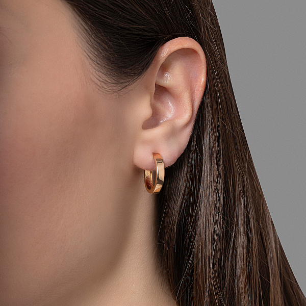 Серьги-кольца из красного золота (арт. 105700/15) – изображение 2