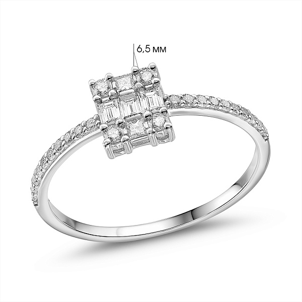Золотое кольцо с бриллиантами (арт. К011514020б) – изображение 5