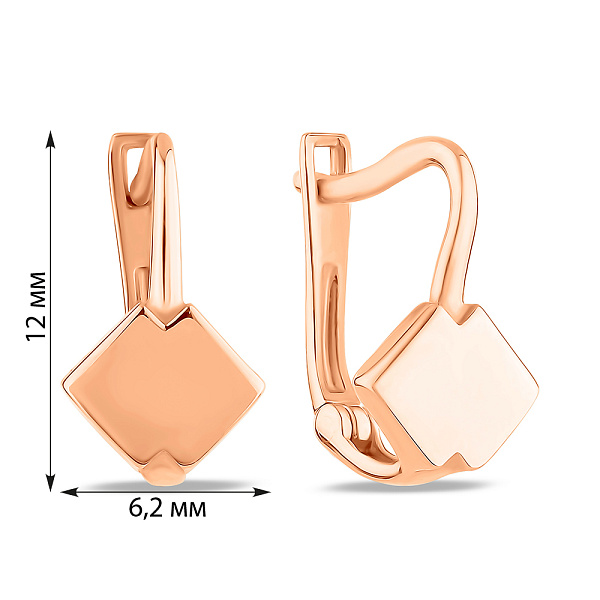 Детские золотые серьги без камней (арт. 109471) – изображение 5