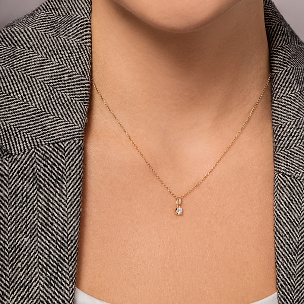 Золотий кулон з діамантом (арт. П011152015) – зображення 3