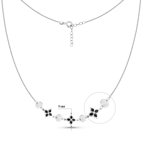 Золоте кольє з емаллю (арт. 352646беч) – зображення 3