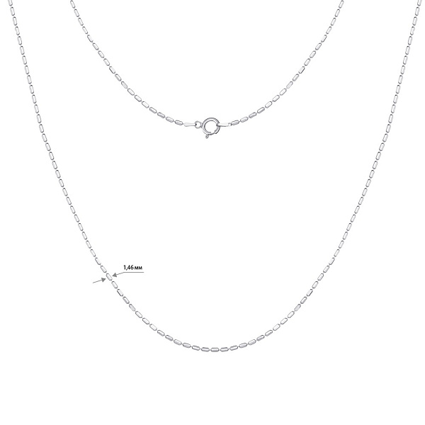 Срібне кольє з декоративним плетінням (арт. 7507/129) – зображення 2