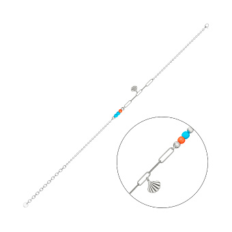 Фото Серебряный браслет без камней (арт. 7509/5081гор)