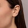 Золотые серьги-пусеты в красном цвете металла (арт. 110907) – изображение 3