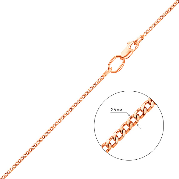 Золотий ланцюжок Панцирного плетіння (арт. 301003) – зображення 2