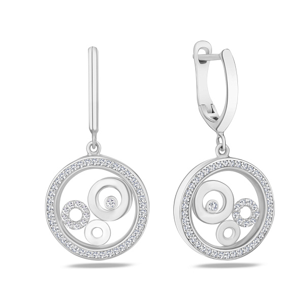 Золотые серьги с подвесками (арт. 103683б) – изображение 1