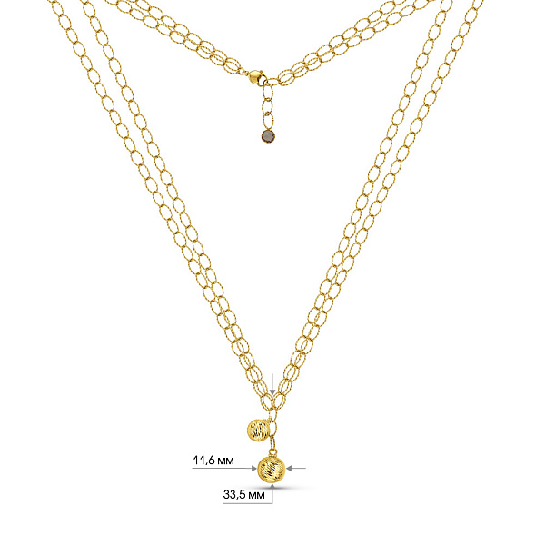 Золотое колье Francelli (арт. 352878ж) – изображение 4