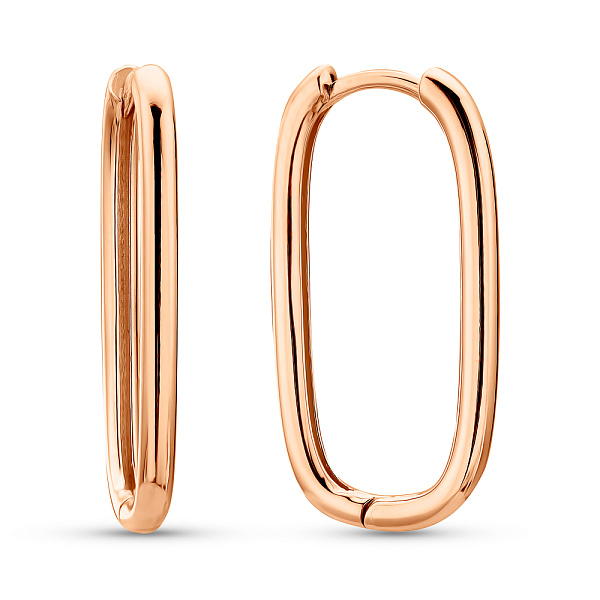 Золотые серьги без камней (арт. С-АНГ2-10) – изображение 1