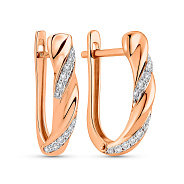 Серьги из красного золота с бриллиантами (арт. С011600010)