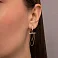 Золотые серьги-подвески с фианитами (арт. 109181) – изображение 3
