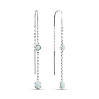 Серебряные серьги с опалом (арт. 7502/С2ОпБ/1524)