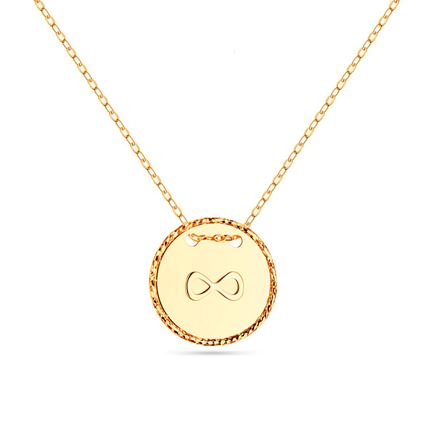 Золоте кольє "Безкінечність" в жовтому кольорі металу (арт. 352206/15ж) – зображення 1