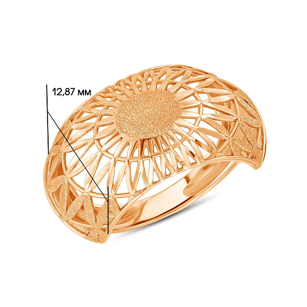 Золота каблучка з гравіюванням (арт. 152224) – зображення 2