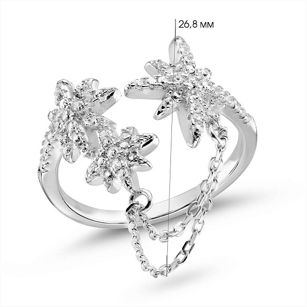 Серебряное кольцо с фианитами (арт. 7501/2190660) – изображение 2