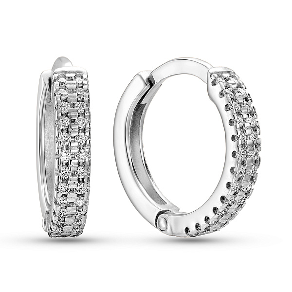 Серьги из белого золота с бриллиантами (арт. С011642010б) – изображение 1