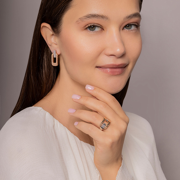 Сережки з червоного золота без каменів (арт. 1091822кб) – зображення 5