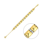 Браслет Francelli з комбінованого золота з фіанітом (арт. 326128жб)