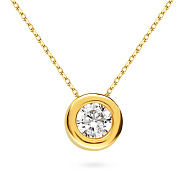 Фото Кольє з жовтого золота з фіанітом (арт. 350383/1ж)