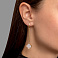 Длинные серьги-подвески из желтого золота с перламутром (арт. 107894/15жп) – изображение 2