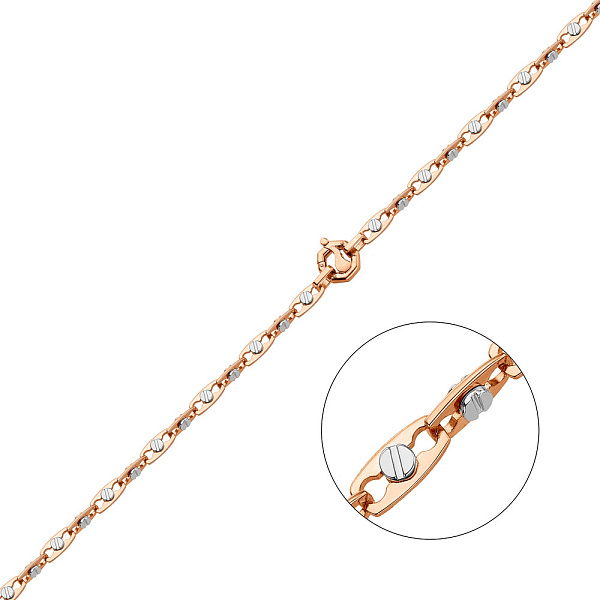 Цепочка из красного и белого золота (арт. цр306334Д) – изображение 1