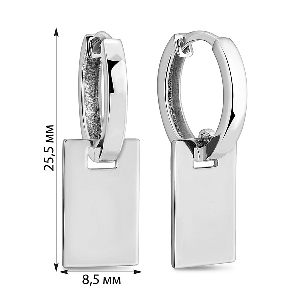 Золотые серьги без камней (арт. 106089/10б) – изображение 2