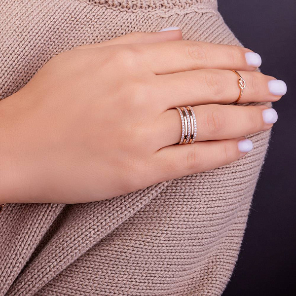 Каблучка "Вузлик" з золота  (арт. 140989) – зображення 2