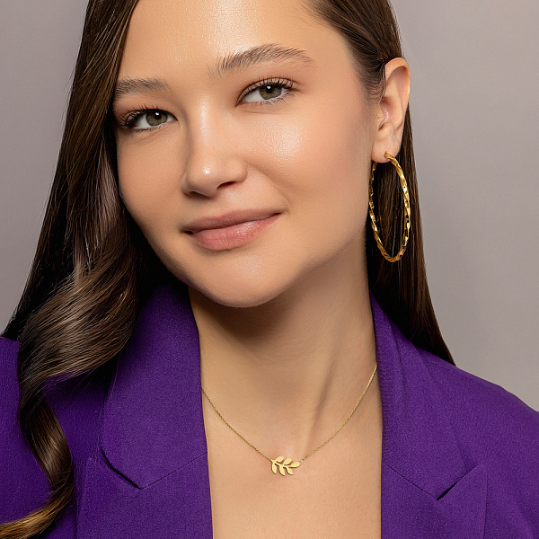 Кольє з жовтого золота Гілочка (арт. 352552ж) – зображення 5